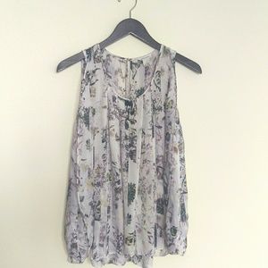 Club Monaco Flowy Floral Blouse.